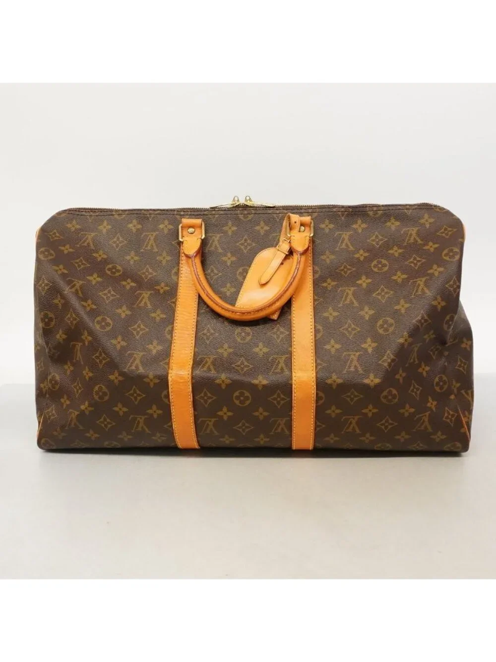 Louis Vuitton Boston Bag Monogram Keepall 50 Brown